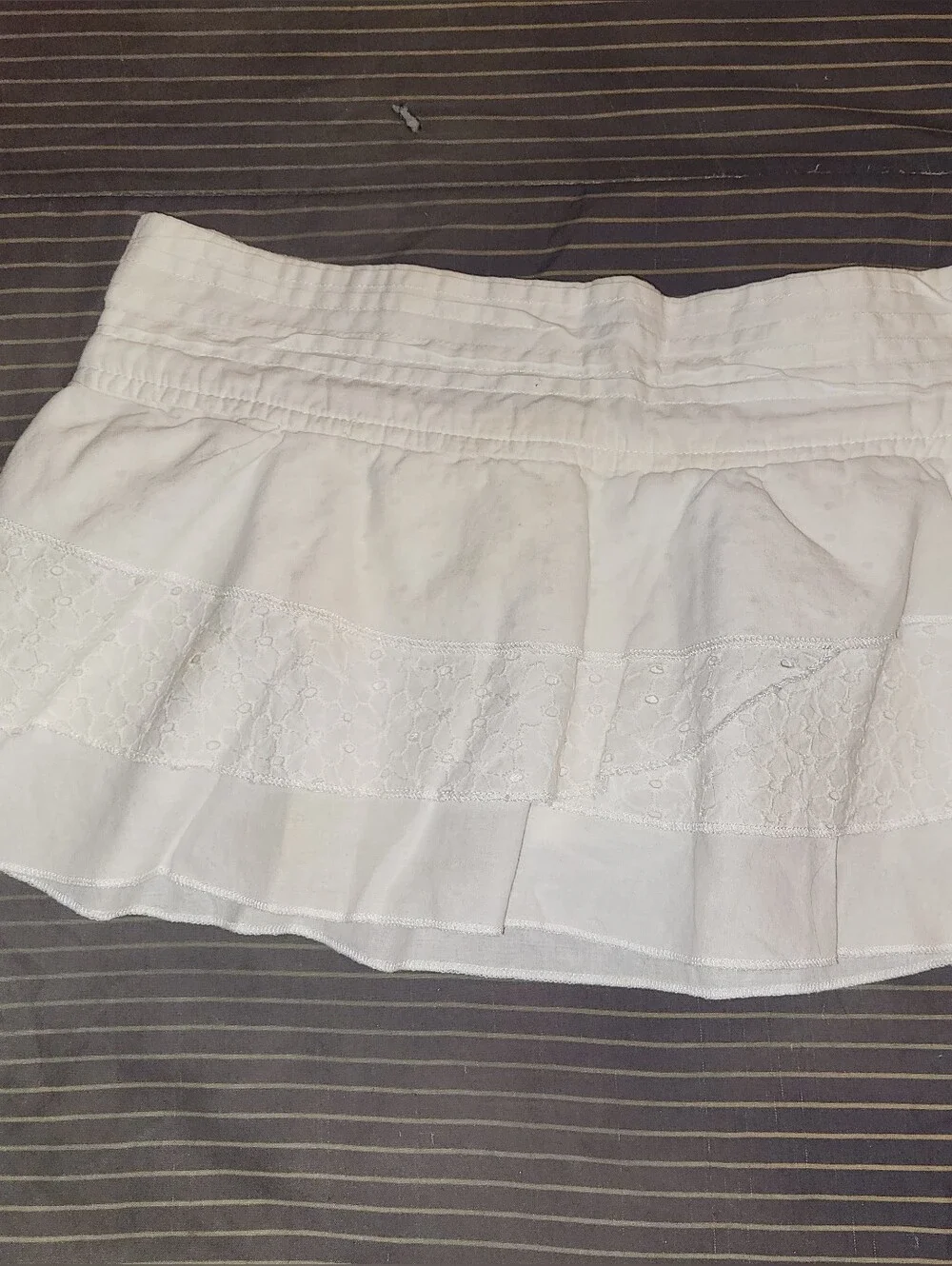 Maurices White Ruffle Layered Mini Skirt White Size Small